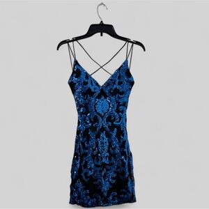 Royal Blue Sequined Mermaid Dress